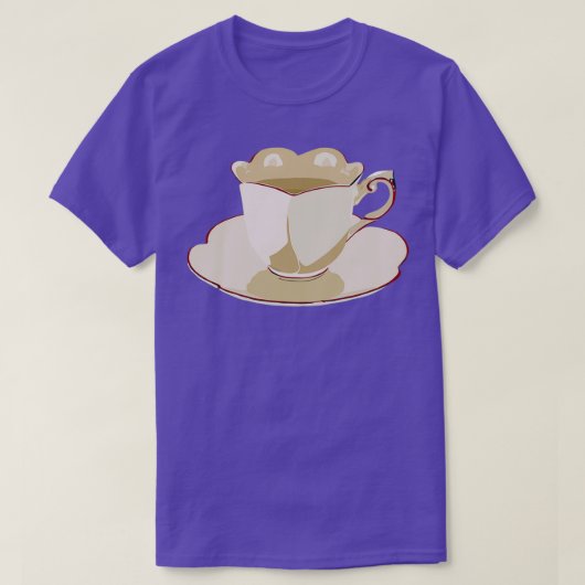 Tea cup accentdecal t-shirt (Design voorkant)