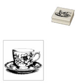 Tea Cup  Art Rubber Stamp Rubberstempel (Gestempeld)