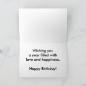 Tea Cup Birthday Card (Grote afdruk) Kaart (Binnen)