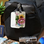 Tea Cup Bloemen Boeket Bagagelabel