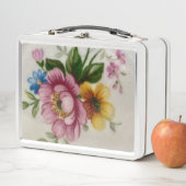 Tea Cup Bloemen Boeket Metalen Doos (In situ)