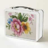 Tea Cup Bloemen Boeket Metalen Doos (Achterkant)