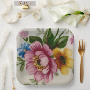 Tea Cup Bloemen Boeket Papier Bord