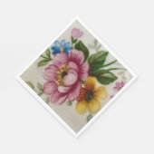 Tea Cup Bloemen Boeket Papier Servet (Hoek)