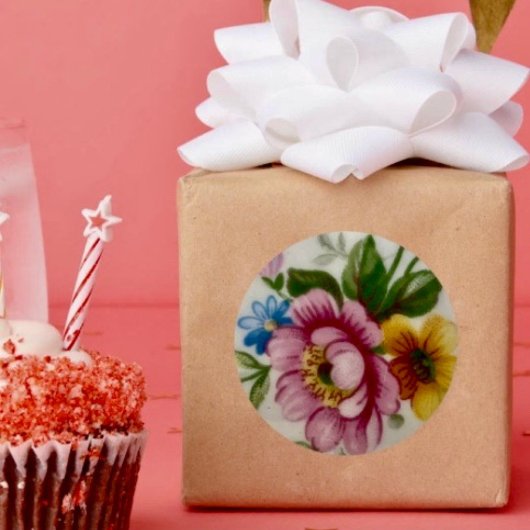 Tea Cup Bloemen Boeket Sticker