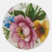 Tea Cup Bloemen Boeket Sticker (Voorkant)