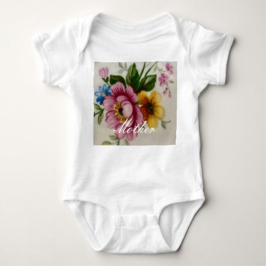 Tea Cup Bloemen Boeket T-shirt (Voorkant)