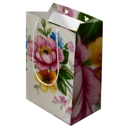 Tea Cup Bloemenboeket Medium Cadeauzakje (Achterkant Gekanteld)