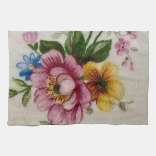 Tea Cup Bloemenboeket Theedoek (Horizontaal)