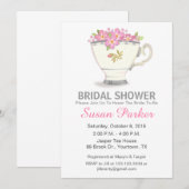 Tea Cup Bridal Shower Uitnodiging (Voorkant / Achterkant)