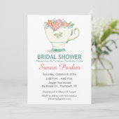Tea Cup Bridal Shower Uitnodiging (Staand voorkant)