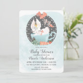 Tea Cup Bunny Rabbit Waterverf Baby shower Kaart (Staand voorkant)