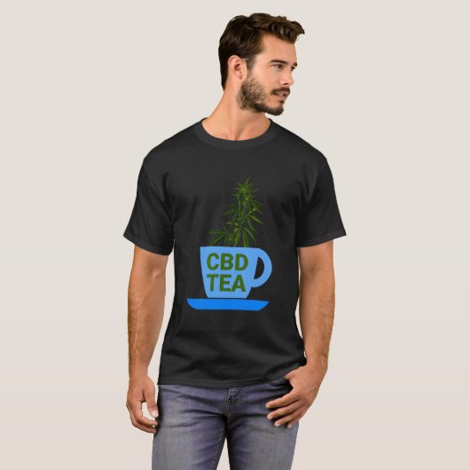 Tea Cup Cbd Oil Cbd Tea Drinker T-shirt (Voorkant volledig)