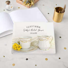 Tea Cup en Geel Daisies Vrijgezellenfeest Gastenboek