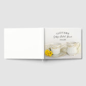 Tea Cup en Geel Daisies Vrijgezellenfeest Gastenboek (Volledig)