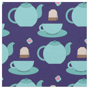 Tea Cup en Pot Cute Cafe Barista Stof