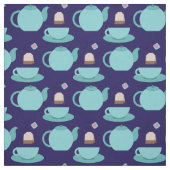 Tea Cup en Pot Cute Cafe Barista Stof (Swatch)