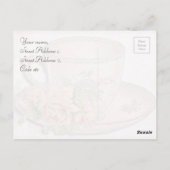 Tea Cup en Roos Briefkaart (Achterkant)