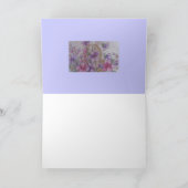 Tea Cup en Violet Bouquet Tea Gezellig Wenskaart Kaart (Binnen)