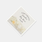 Tea Cup en White Rose Baby zijn brouwerij Servet (Hoek)