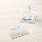 Tea Cup en White Rose Wedding Kartonnen Onderzetters (Insitu)