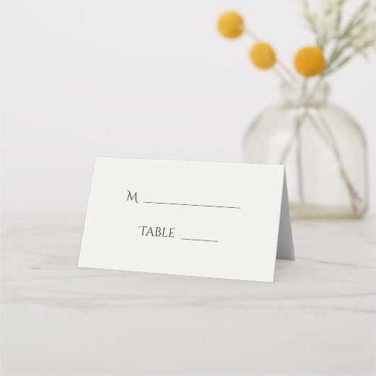 Tea Cup en White Rose Wedding Plaatskaartje (Achterkant)