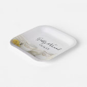 Tea Cup en Yellow Daisies Wedding Papieren Bordje (Gebogen)