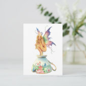Tea Cup Fairy Briefkaart (Staand voorkant)