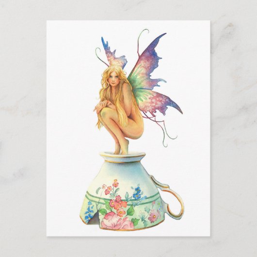 Tea Cup Fairy Briefkaart (Voorkant)