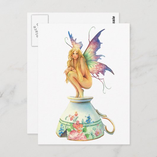 "Tea-Cup Fairy" van Scot Howden Briefkaart (Voorkant / Achterkant)