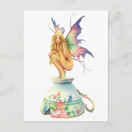 "Tea-Cup Fairy" van Scot Howden Briefkaart (Voorkant)