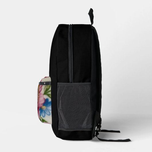 Tea Cup Floral Bouquet  Bedrukte Rugzak (Rechts)