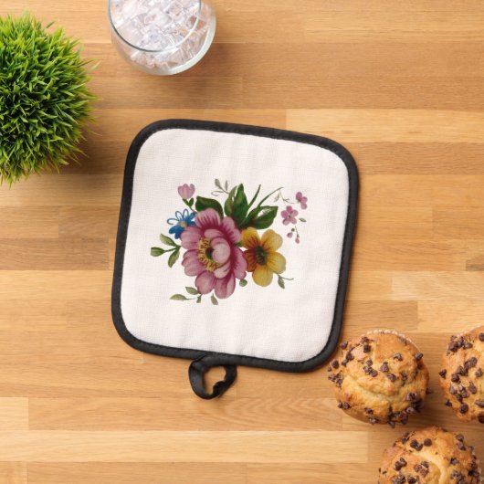 Tea Cup Floral Bouquet  Pannenlap (Top down)