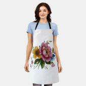 Tea Cup Floral Bouquet  Schort (Gedragen)