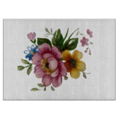 Tea Cup Floral Bouquet Snijplank (Voorkant)