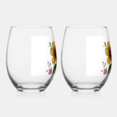 Tea Cup Floral Bouquet Wijnglas Zonder Voet (Rechts)
