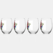 Tea Cup Floral Bouquet Wijnglas Zonder Voet (Links)