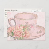  Tea Cup Hartelijk dank Briefkaart (Voorkant / Achterkant)