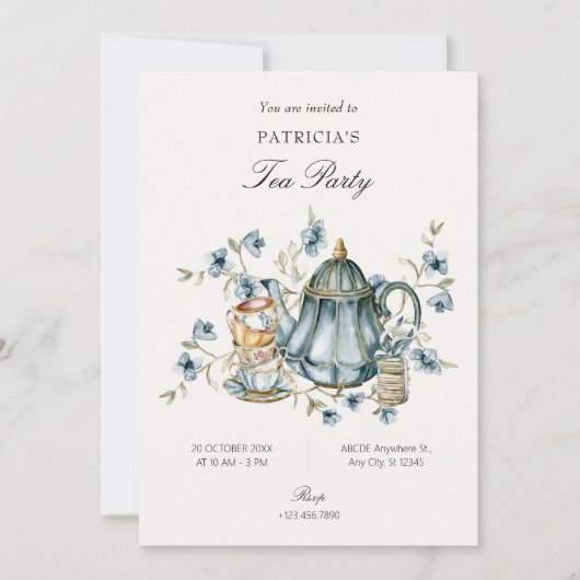 Tea cup kaart (Voorkant)