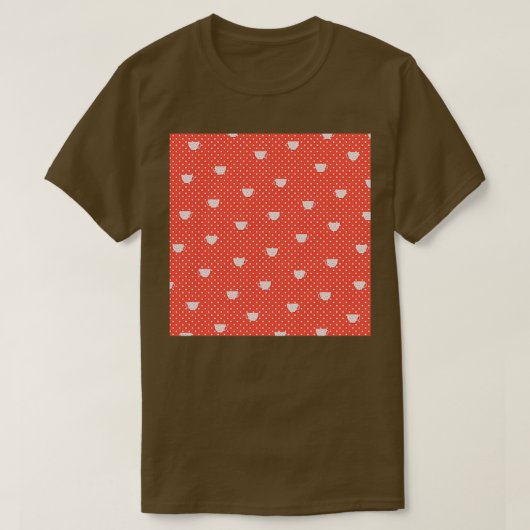 Tea Cup Masker Neck Gator Red Teacups T-shirt (Design voorkant)