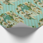 Tea Cup met  illustratie bloemen Cadeaupapier (Hoek)