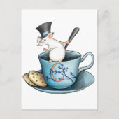 Tea Cup Mouse in Tophat Briefkaart (Voorkant)