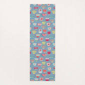 Tea Cup Pattern Blue Yogamat (Achterkant)