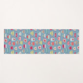 Tea Cup Pattern Blue Yogamat (Voorkant (horizontaal))