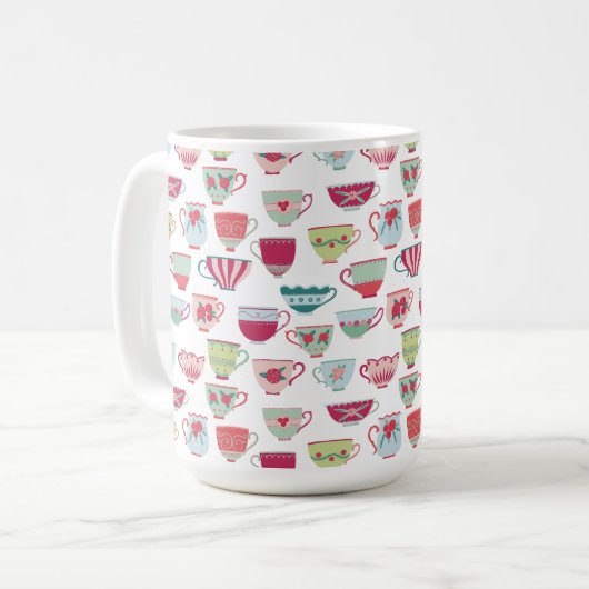 Tea Cup Pattern Koffiemok (Voorkant links)