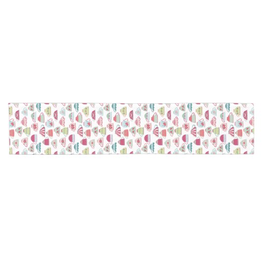 Tea Cup Pattern Korte Tafelloper (Horizontaal)