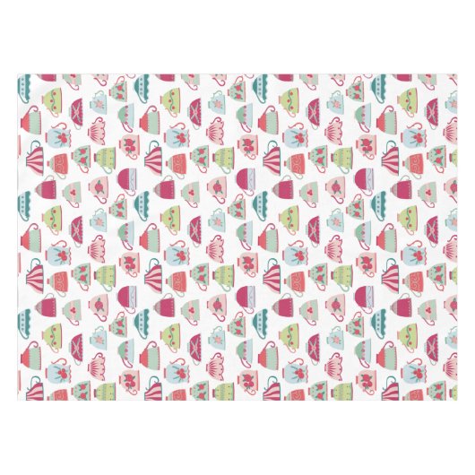 Tea Cup Pattern Tafelkleed (Voorkant (Horizontaal))