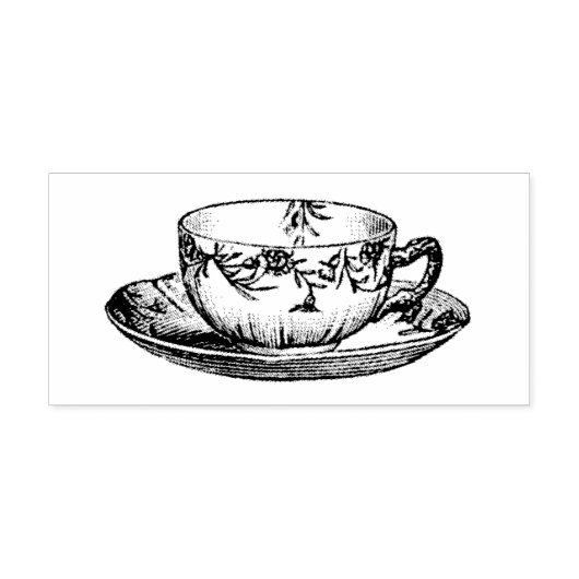 Tea Cup Rubber Stamp Rubberstempel (Afrduk)