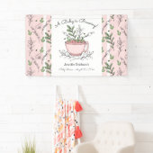 Tea Cup Tea Party Baby shower Banner (Insitu)