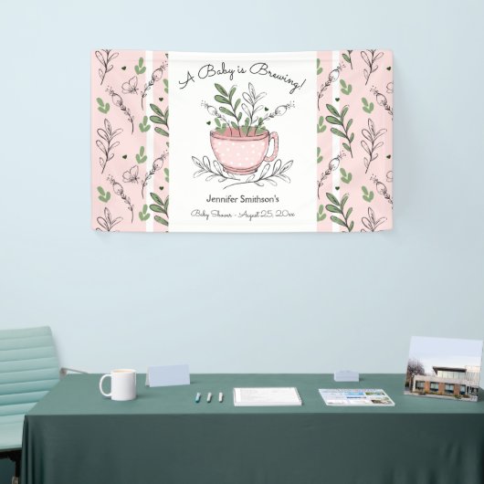 Tea Cup Tea Party Baby shower Banner (Beurs)
